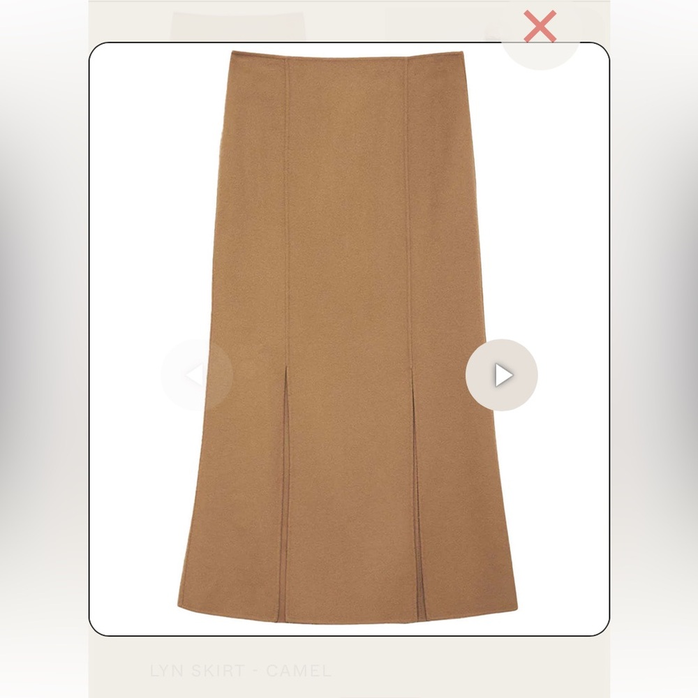 Anine Bing Lyn Skirt in Camel - Picture 8 of 16